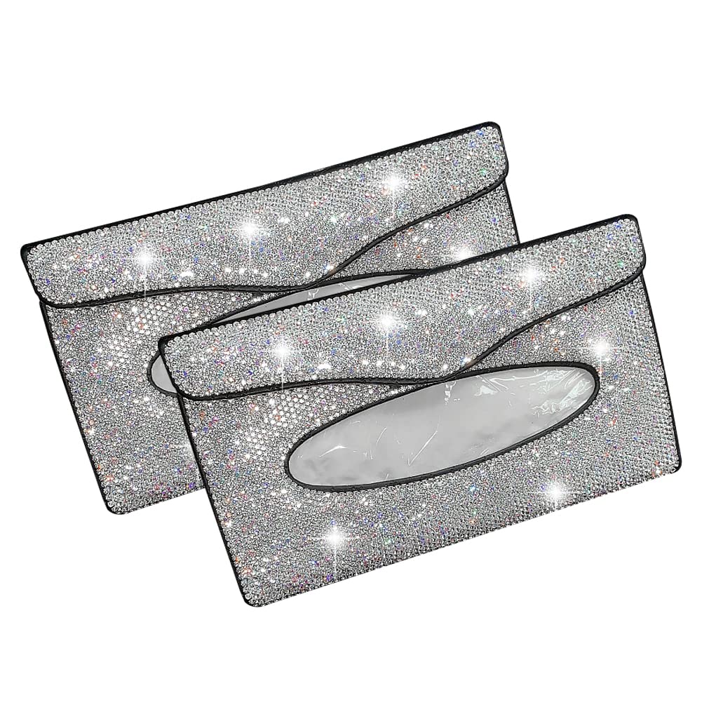 eing Car Neck Pillow Breathable Auto Head Neck Rest Cushion Bling Crystal Relax Neck Support Headrest Comfortable Soft Pillows for Travel Car Seat & Home - 2 Pack PU Leather — view 2