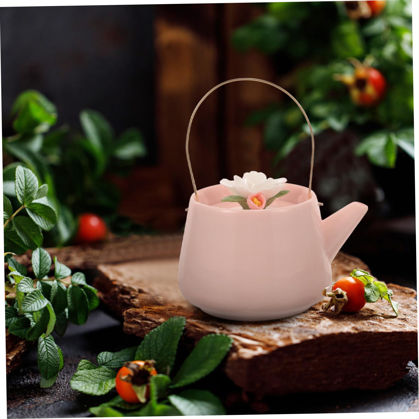 OUNONA 3stücke Keramik Mit Handgefertigtem Blumenmuster Minimalistischer Stil Für Teeliebhaber Hitzebeständig Für Herd Geeignet Für Zubereitung Von Grünem Tee Und Kräutertee