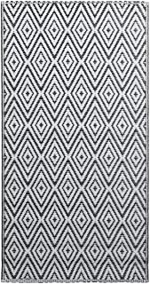 Generico kangqiling 310431 - Alfombra de exterior Arakil y negra, 190 x 290 cm, de polipropileno, color negro