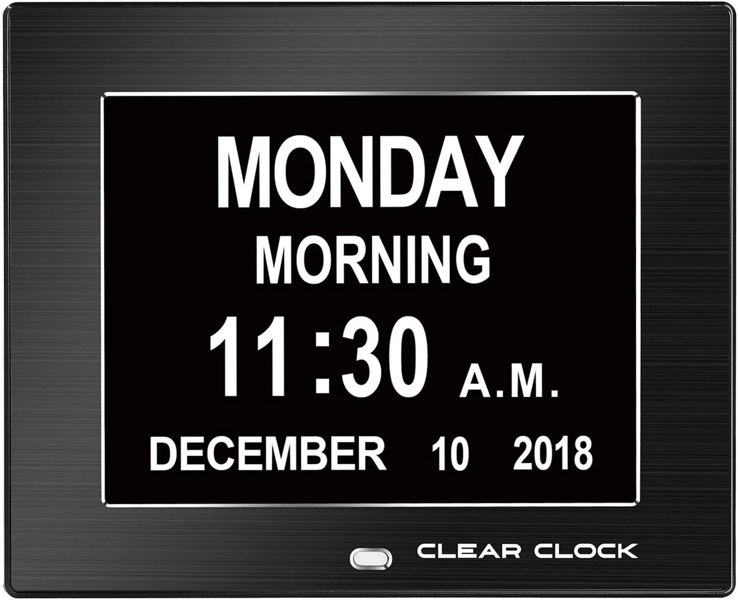 Clear Clock Extra Large Memory Loss Digital Day Clock