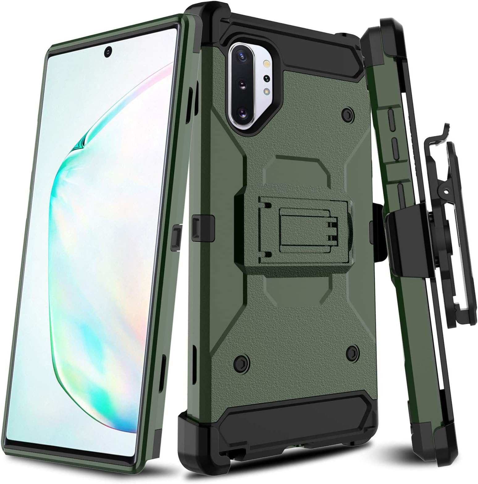 Leptech Galaxy Note 10 Plus Case, Galaxy Note 10 Plus 5G Case, Kickstand Series Heavy Duty Protection Phone Case Designed for Samsung Galaxy Note 10+/10 Plus (Natural)