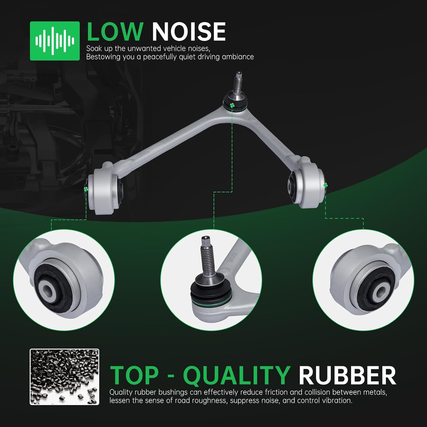 Left Right Front Upper Control Arm and Ball Joint Assembly Compatible Ford Thunderbird Lincoln LS Jaguar S-Type (To VIN M45254) Driver Passenger AUQDD 2PCS K621665 K621666 Professional Suspension