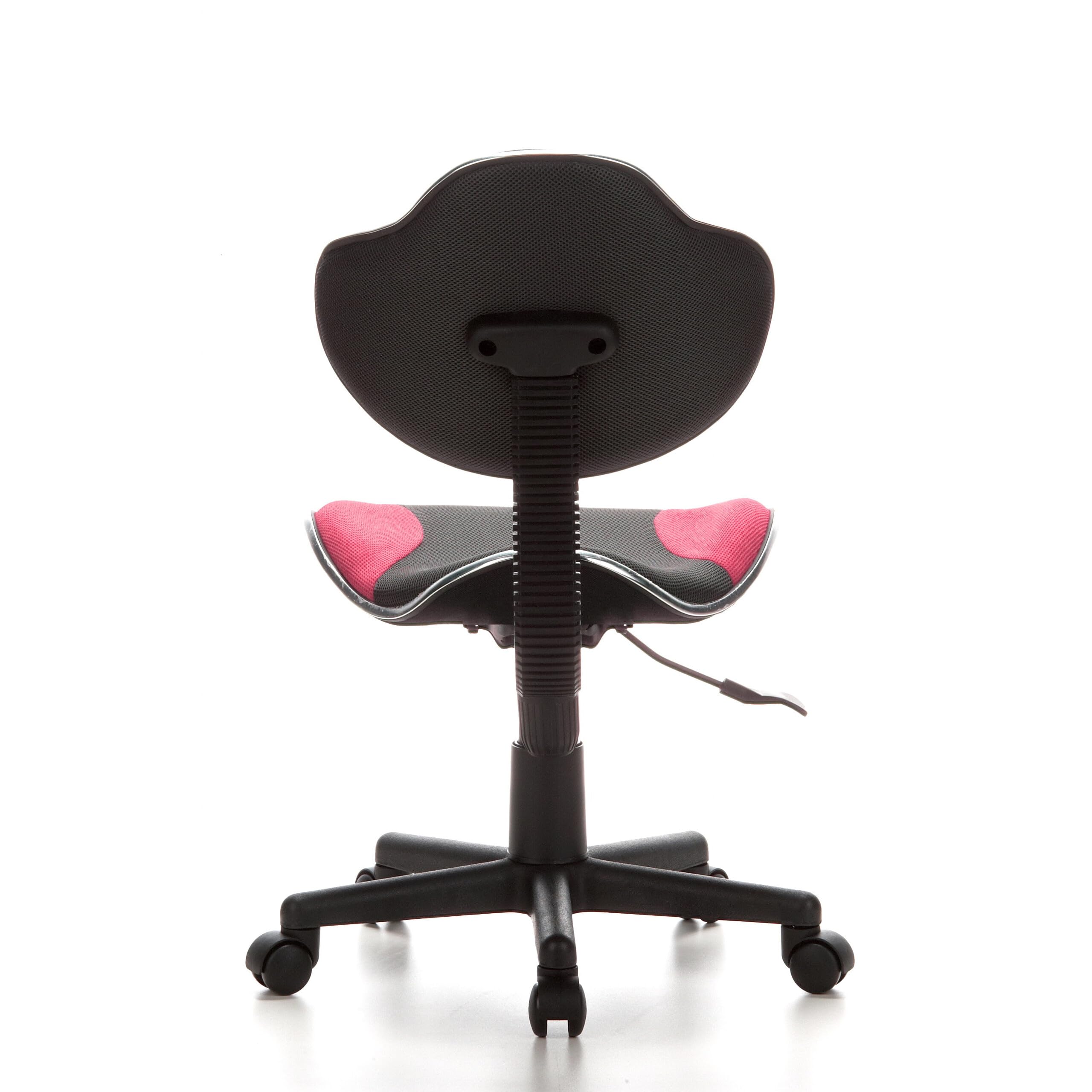 hjh OFFICE 670900 Kinderdrehstuhl KIDDY GTI-2 Grau/Pink, ergonomischer Kinderschreibtischstuhl, Kinderbürostuhl höhenverstellbar, Jugendstuhl