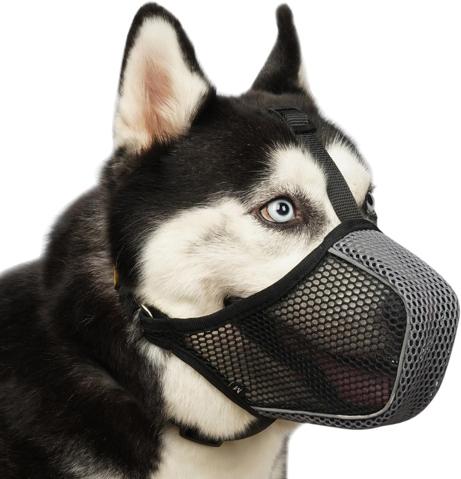 Mkerycww Dog Muzzle,Air Mesh Breathable Muzzle for Medium Large Sized Dogs to Anti