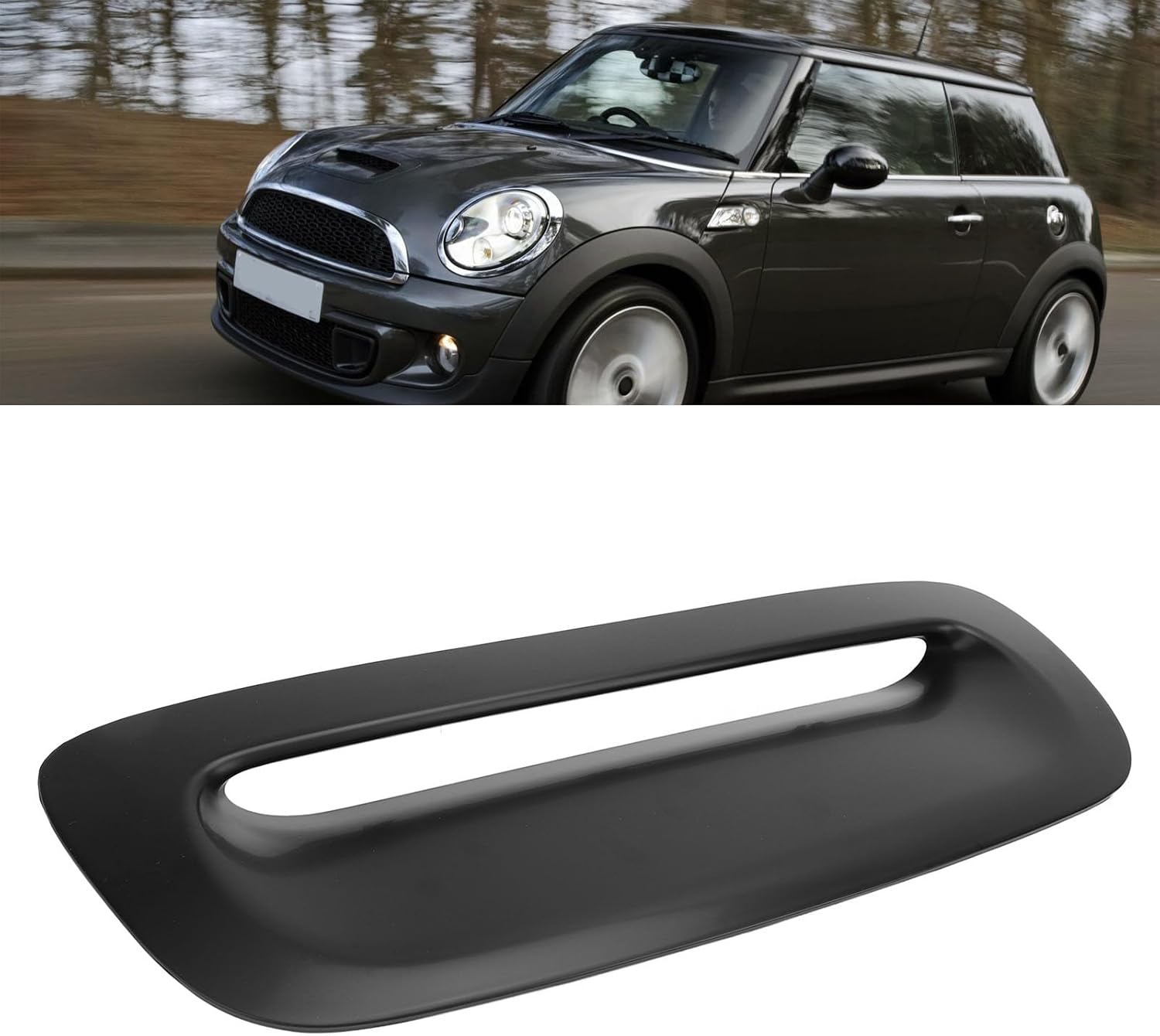 Keenso Hood Scoop Vent Cover for Enhanced Engine Cooling, Aggressive Styling, and Perfect Fitment for S R55 R56 R57 Cars from 2007 to 2014