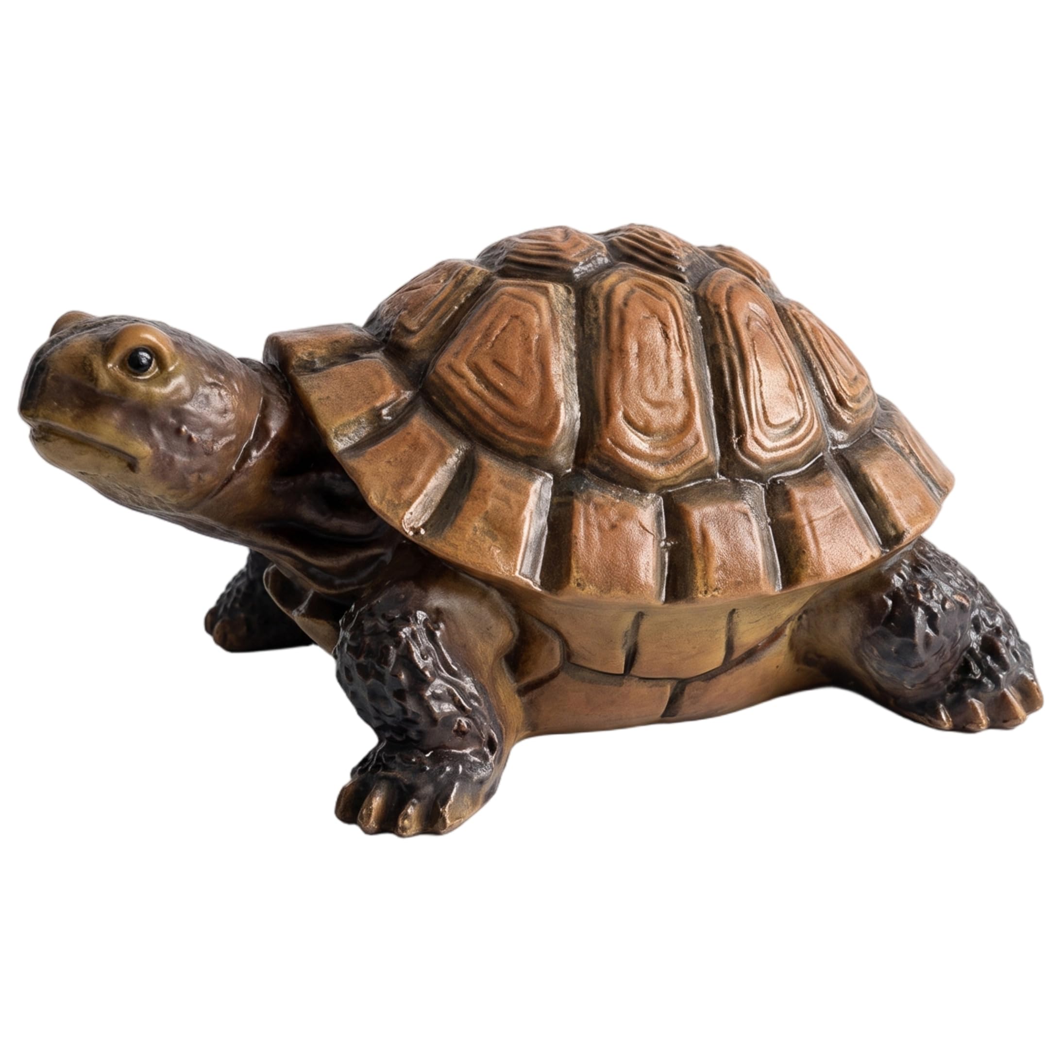 Ameble Garden Statue, Realistic Polyresin Turtle Figurine, Medium