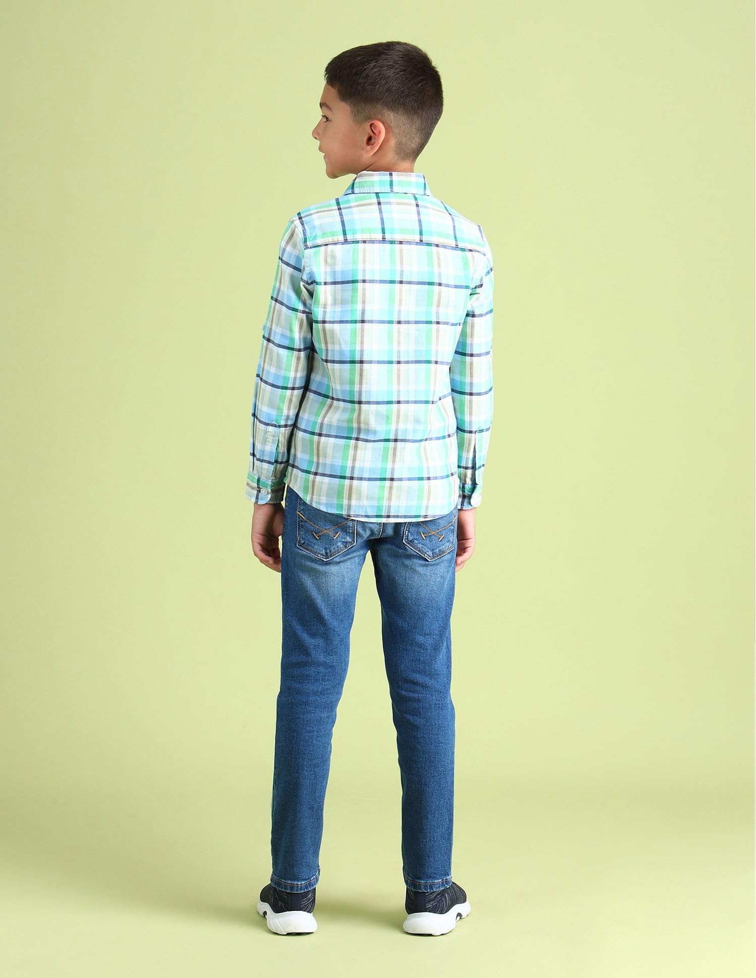 U.S. POLO ASSN. Boy's Regular Shirt (UKSHTON0176_LT. Blue - Image 5 thumbnail