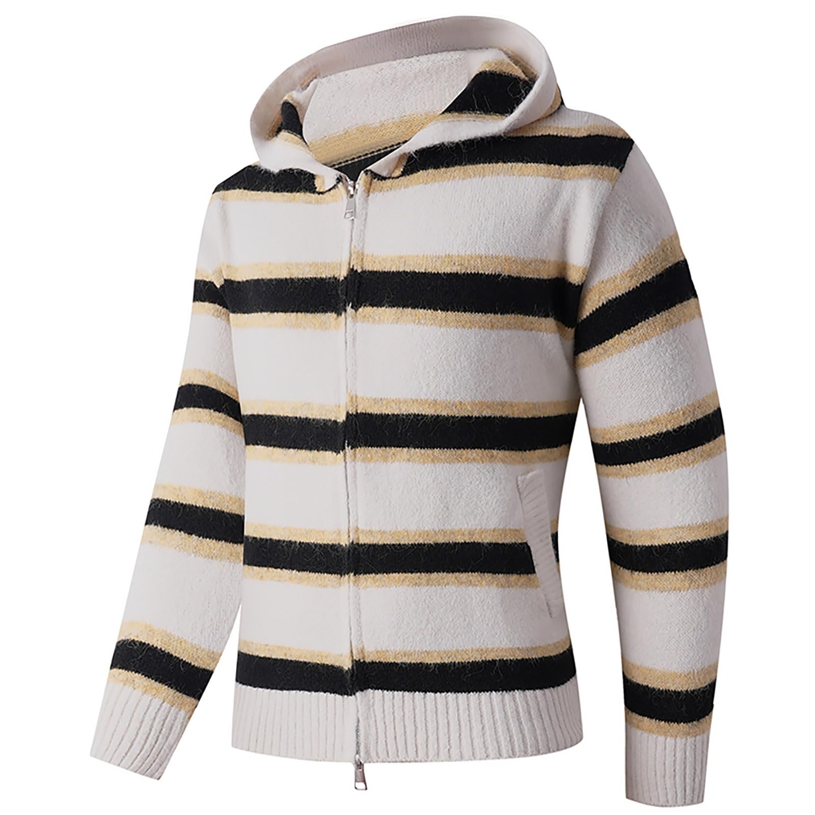 Jersey invierno hombre de rayas estilo casual y cómodo 6