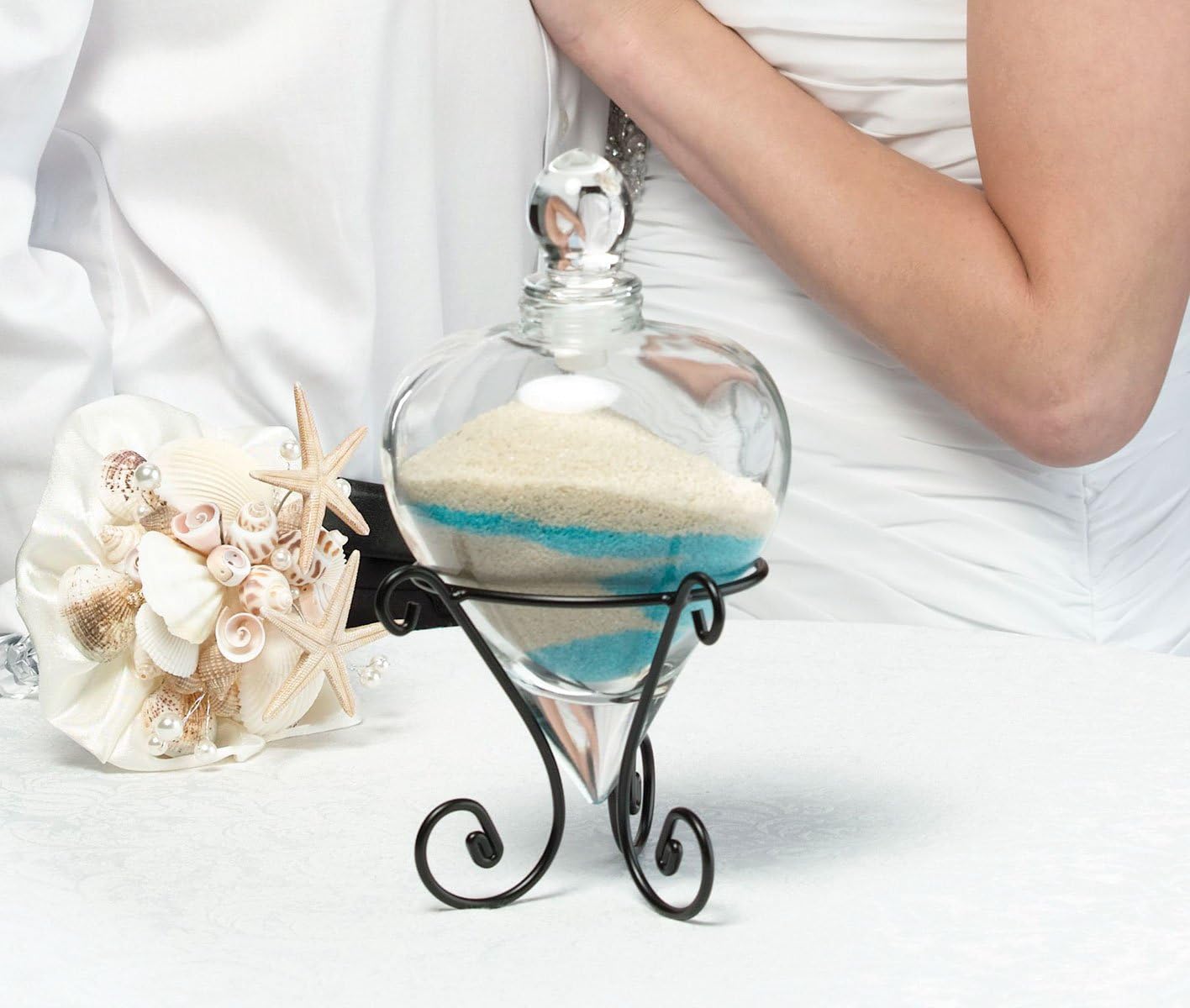 Lillian Rose Stand Heart Unity Sand Vase w