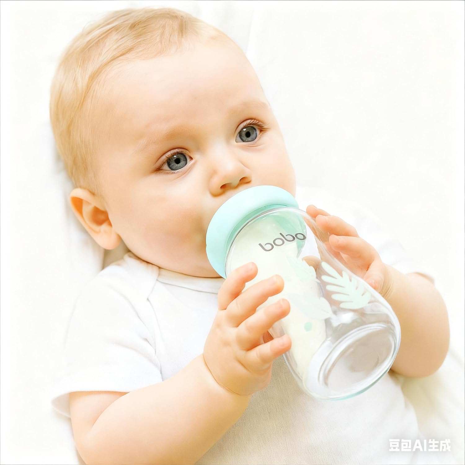 YOHKOH Natural Glass Baby Bottle with Level 1 Slow Flow Nipple, Newborn Anti-Colic Baby Bottles, Wide Neck Mushroom Baby Glass Bottle ((5.4oz (Pack of 2), Multicolour)