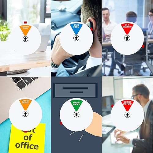 Miniatura 5 de Letrero de puerta de oficina, 6 pulgadas, Gone For Today, Do Not Disturb, Back Soon, In A Meeting, Out of Office, Please Knock, letrero magnético