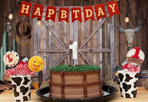 Miniatura 2 de Dudaacvt Fondo de vaquero occidental de 7 x 5 pies, decoración rústica del oeste de la casa, de madera, granero, fotografía de fondo para niño bebé,