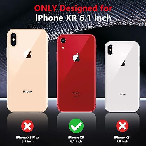 Miniatura 2 de YmhxcY Funda para iPhone XR, a prueba de golpes, a prueba de caídas, a prueba de polvo, 3 capas, duradera, resistente, protección para Apple iPhone