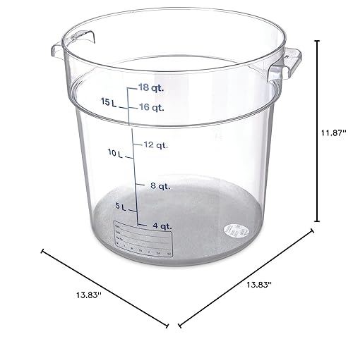 Miniatura 9 de Carlisle FoodService Products Storplus - Recipiente redondo de almacenamiento de alimentos con diseño apilable para catering, bufés, restaurantes,
