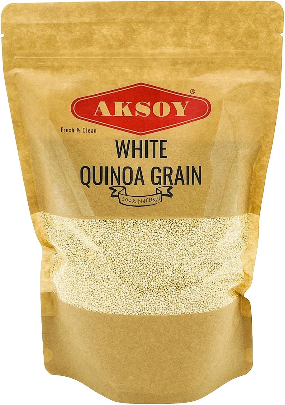 White Quinoa 1.25KG | Whole Grain Quinoa - Ready to Cook Food for Oats and Seeds Recipes - Nutritious Meal with Essential Vitamins, Protein, and Fiber, Perfect for Salads (Packaging may vary)