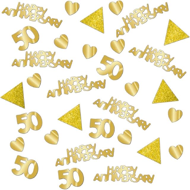 Amscan 10022765 WWE Golden Anniversary Foil Confetti 28g - 1 Pc
