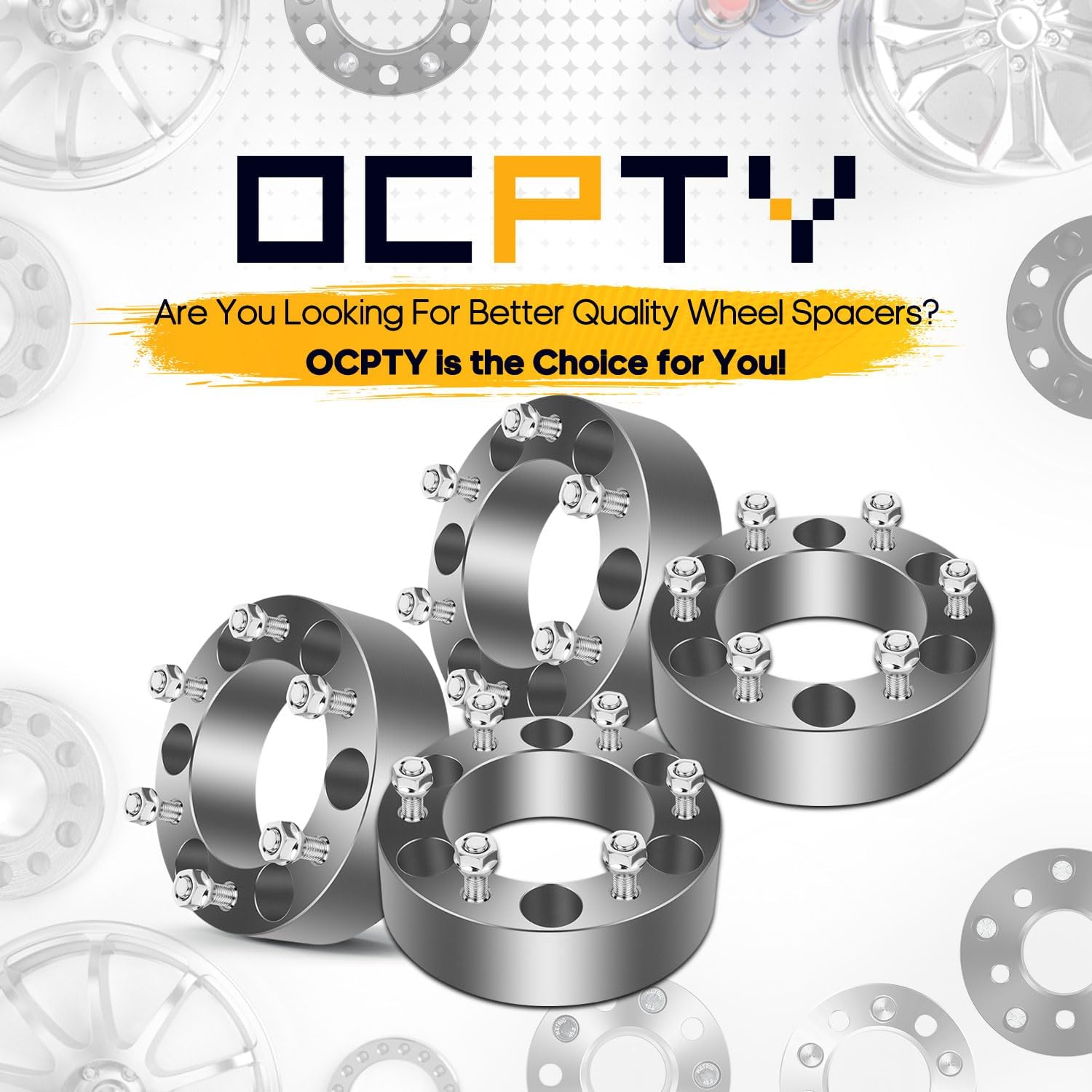 OCPTY 4PCS 6x5.5 to 6x5.5 Wheel Spacers 2" Wheel Adapters 12x1.5 Studs 108mm Center fit for 1988-2022 for Toyota for 4Runner / 2007-2014 for Toyota for FJ Cruiser / 2005-2022 for Toyota for Tacoma