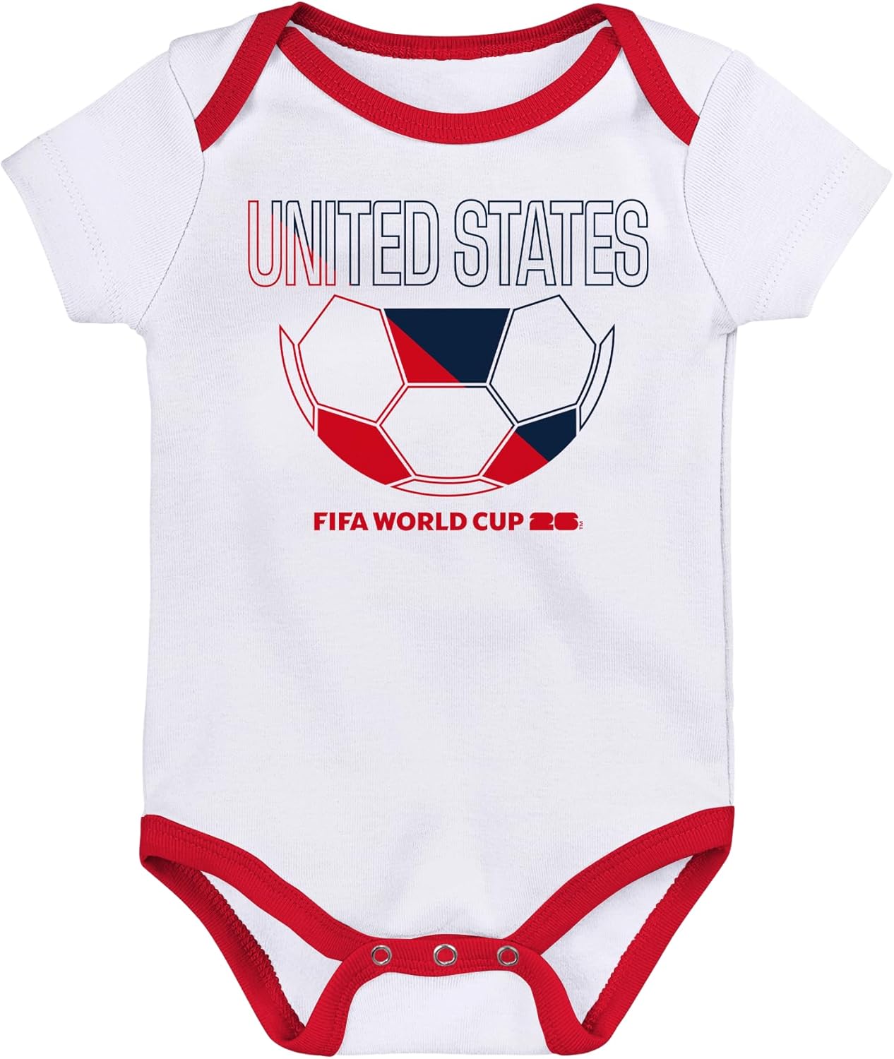 Outerstuff FIFA World Cup 2026 Infant and Toddler 3 Pack Country Onsie