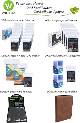 Miniatura 7 de WINTRA Carpeta de tarjetas azules de 12 bolsillos, álbum de coleccionistas de tarjetas coleccionables de carga lateral, tarjetero premium con 720