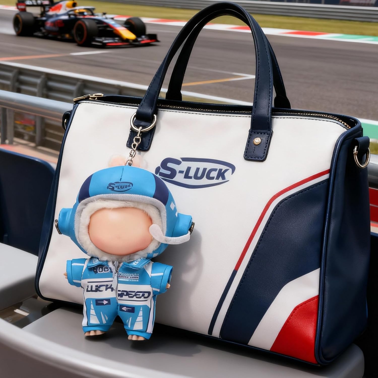 Clothes for 17cm Doll(No Doll), Cute Outfit with Racing Suit, Designer Fashion Set for 15-17cm Specific Body Type | Not for Chubby/Full-Figured Dolls, Boys and Girls Stylish Adorable Set