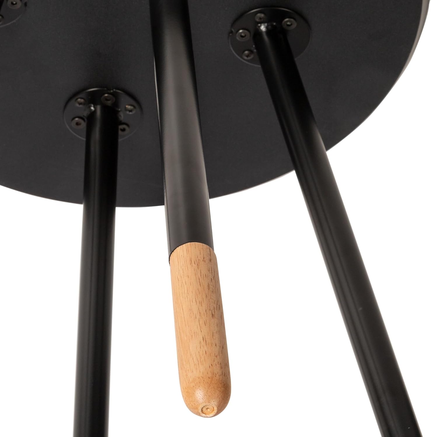 Honey-Can-Do Side Table, Small End Table, Tall Nightstand for Living Room, Bedroom, Office, Bathroom, Black