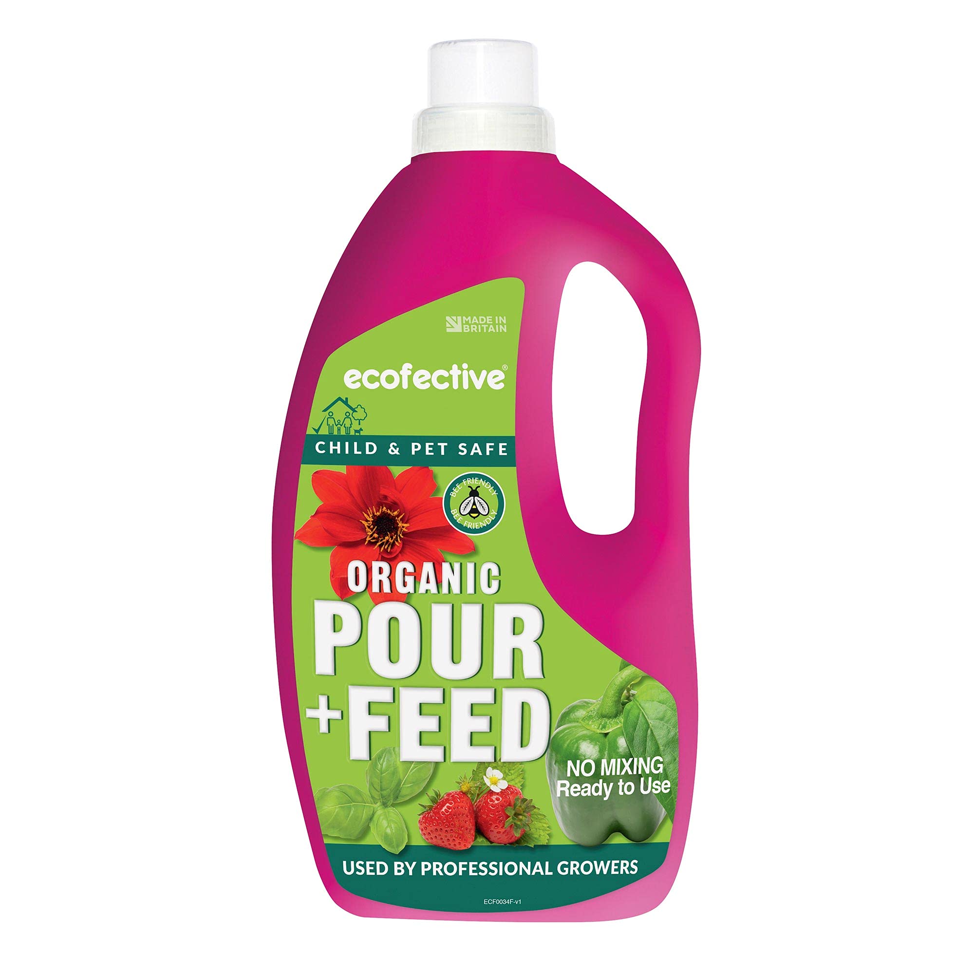 Organic Pour and Feed, Ready To Use Formula, Bee Safe, Universal Plant Feed Food, Ideal for Indoor and Outdoor Plants, 1.5-Litre Bottle By Suttons (1)
