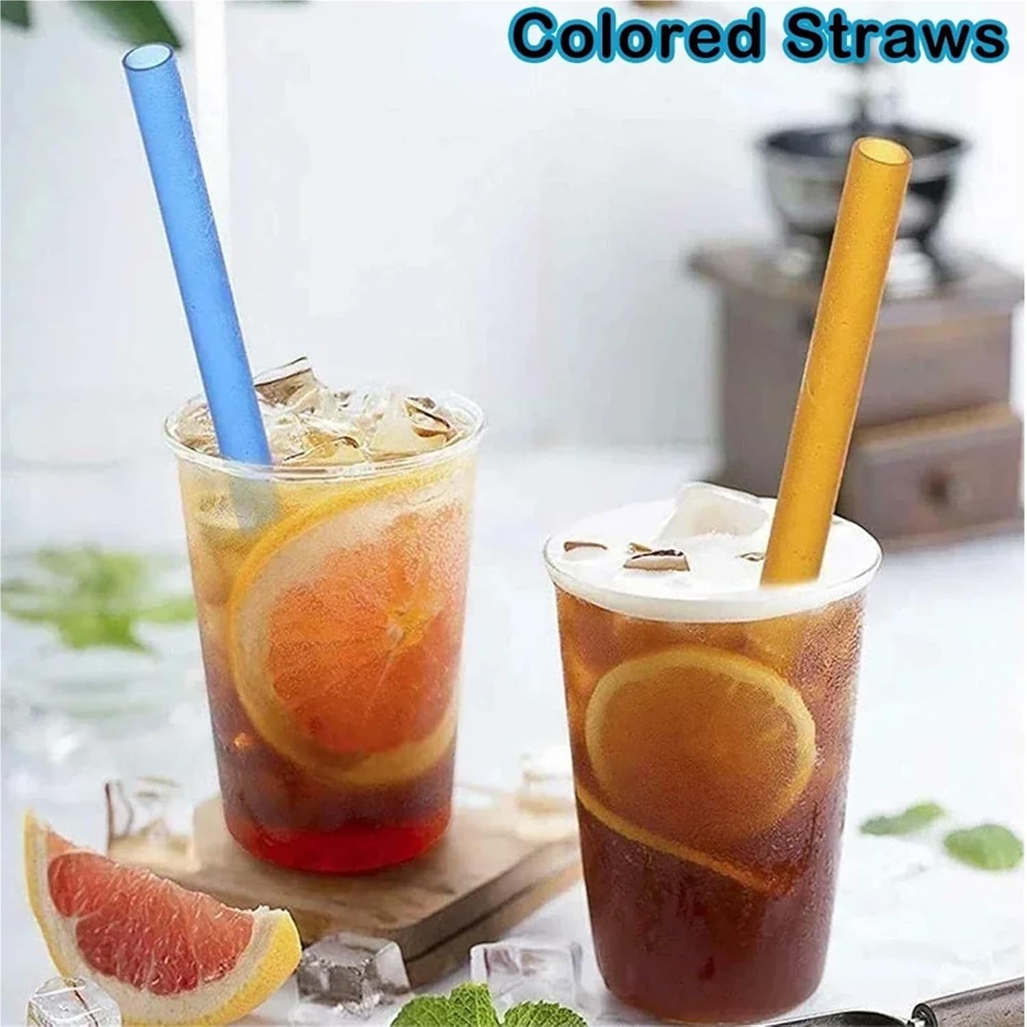 Plastic Straws 600-3600Pcs Large Color & Black Milk Tea Straws White Drinking Bubble Straw Party Wedding(3600Pcs (11mm) White)