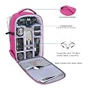 MOSISO 15-16 inch Camera Backpack, DSLR/SLR/Mirrorless Camera Bag Rose Red gallery image
