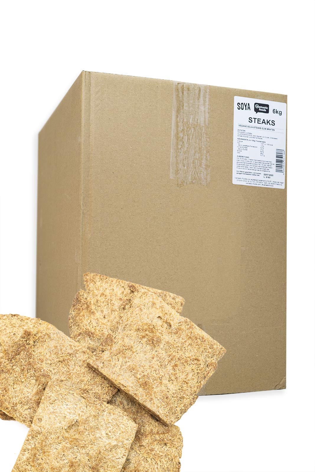 Vantastic Foods Soja Steaks Schnitzel Vorratskarton 6kg
