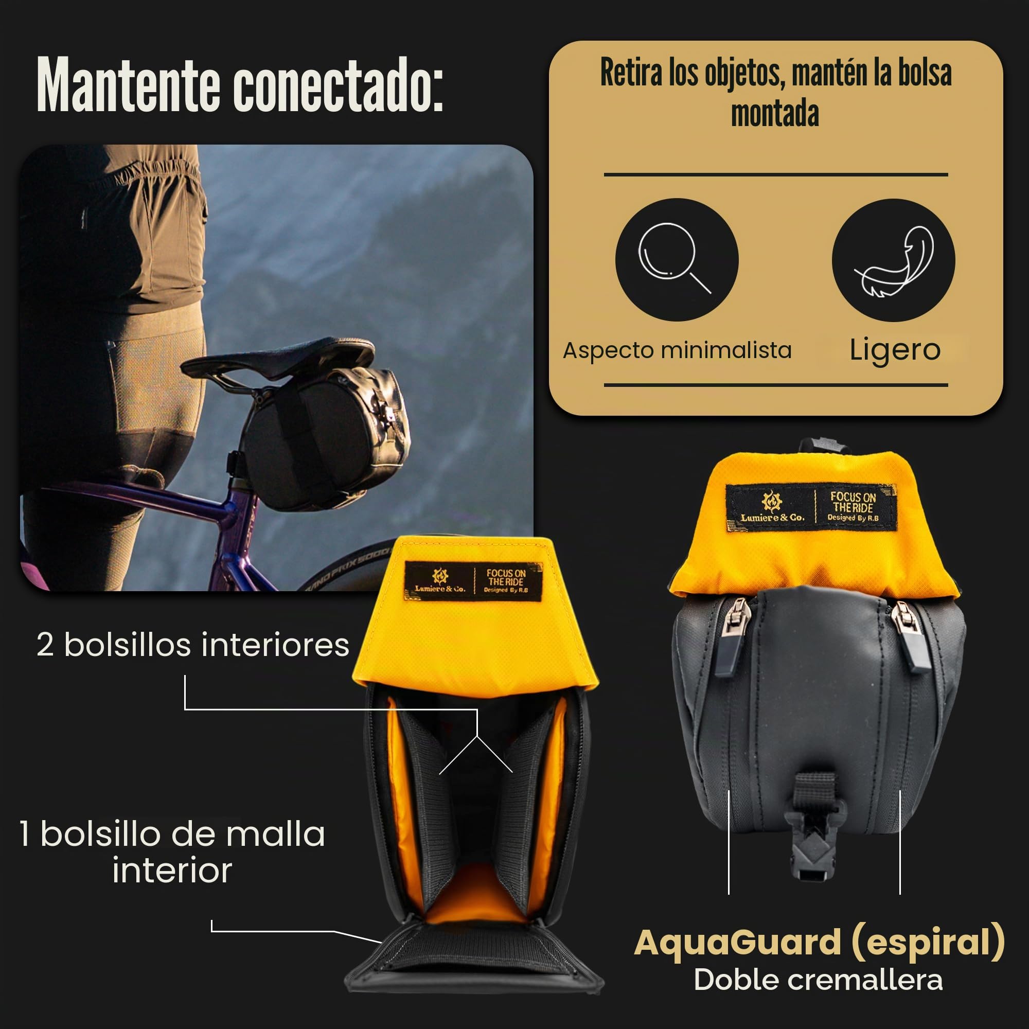 Lumiere & Co.BolsaPequeñaSillínBicicletaBolsa Sillín Bicicleta