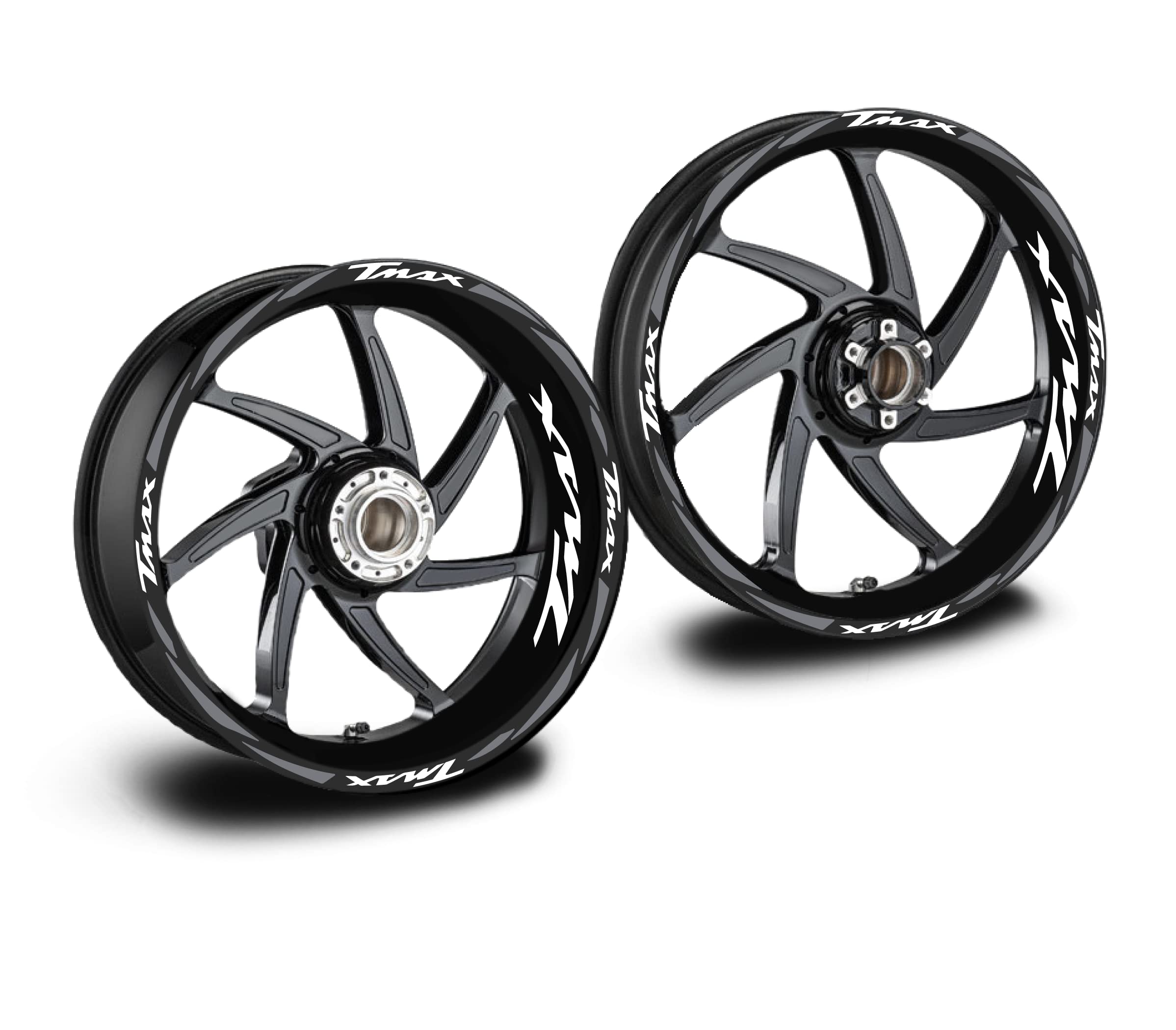 Kit Adesivi Per Cerchi Yamaha TMAX 500/530/560 &ndash; Strisce Decorative Per Scooter, Made In Italy