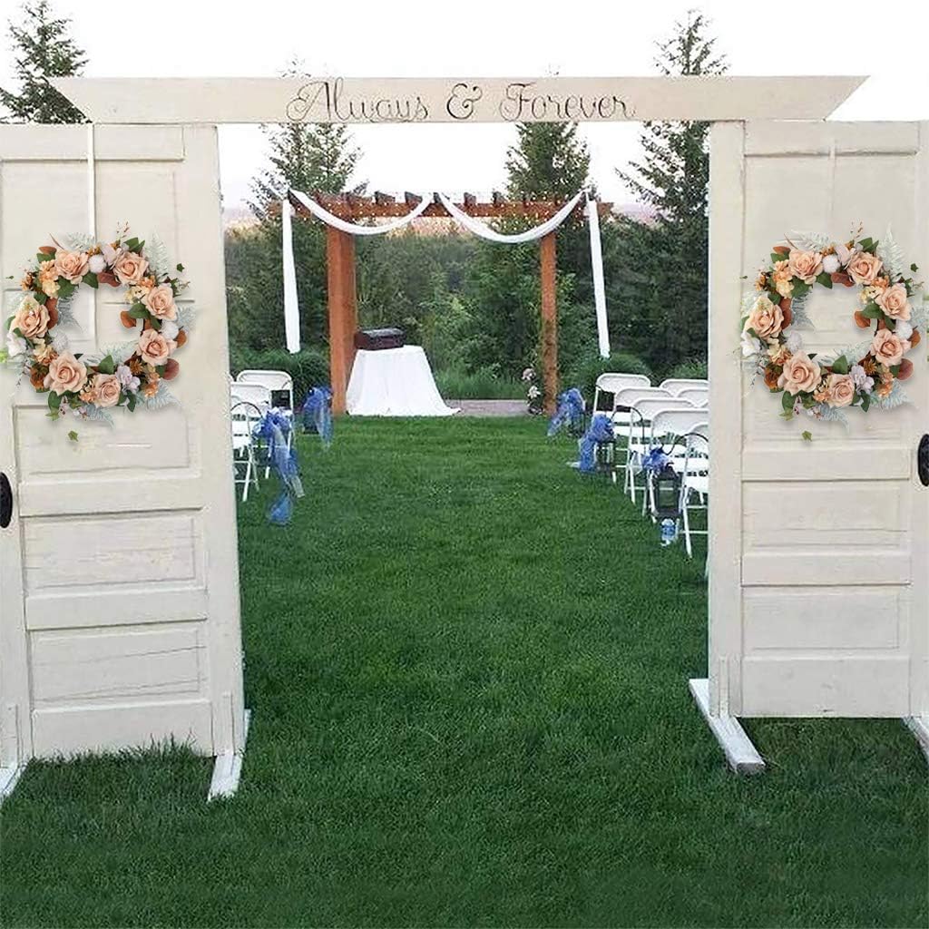 Artificial Rose Spring Flower Wreath Large Decoration for Wedding Front Door Wreath Storage Container 36 inch