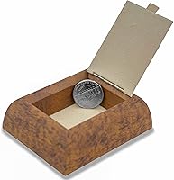 Vista 2 de Pequeña caja decorativa de recuerdo de rosario con placa de santo (ángel de la guarda)