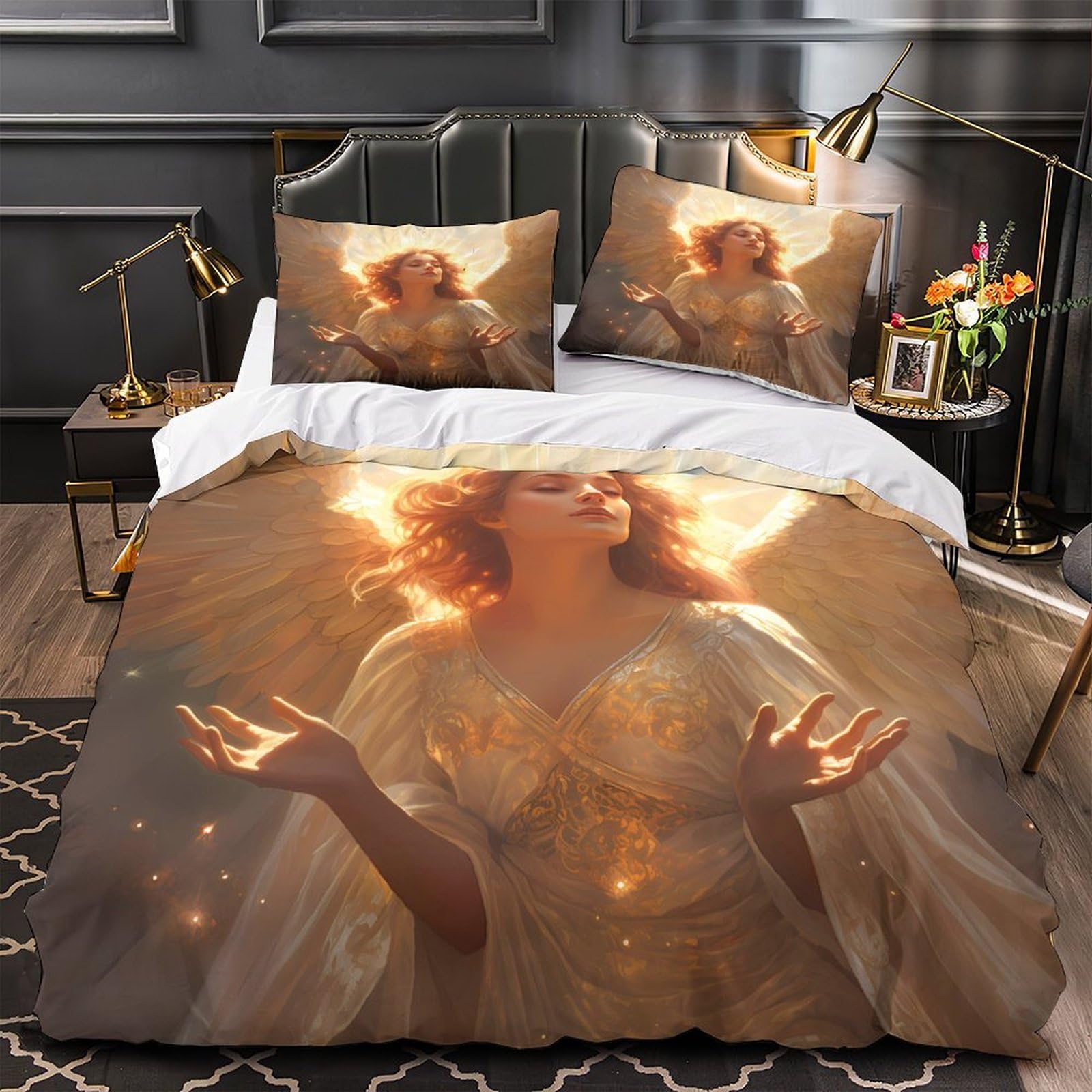 Housse de couette hypoallergénique 135x200 microfibre douce contre acariens