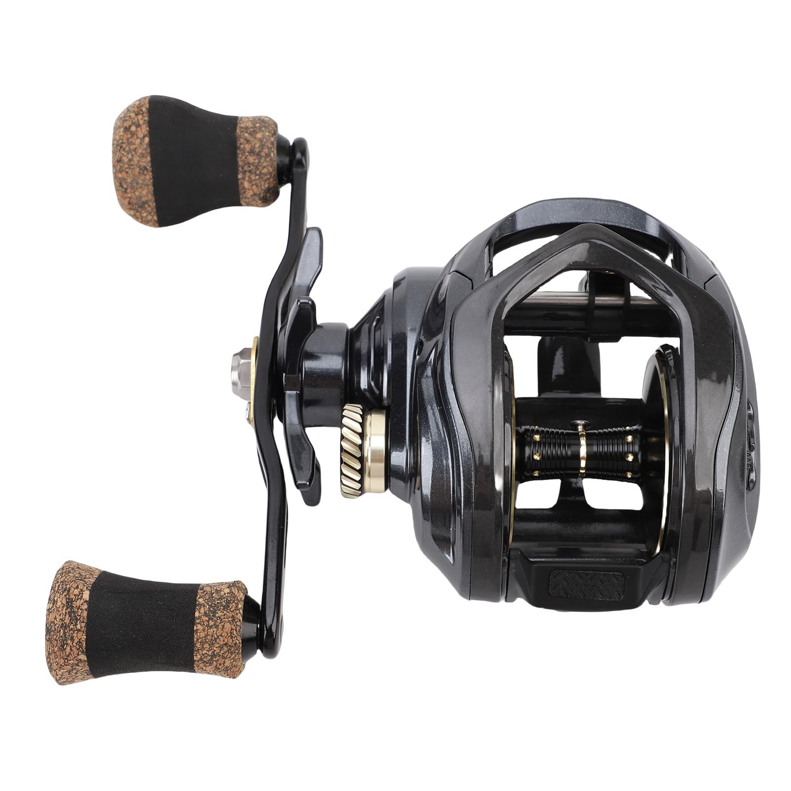 Generic Carrete Baitcasting Suave de Arrastre de 35,3 Libras con de Engranajes de Latón de Alta Resistencia para Pesca con Mano Izquierda