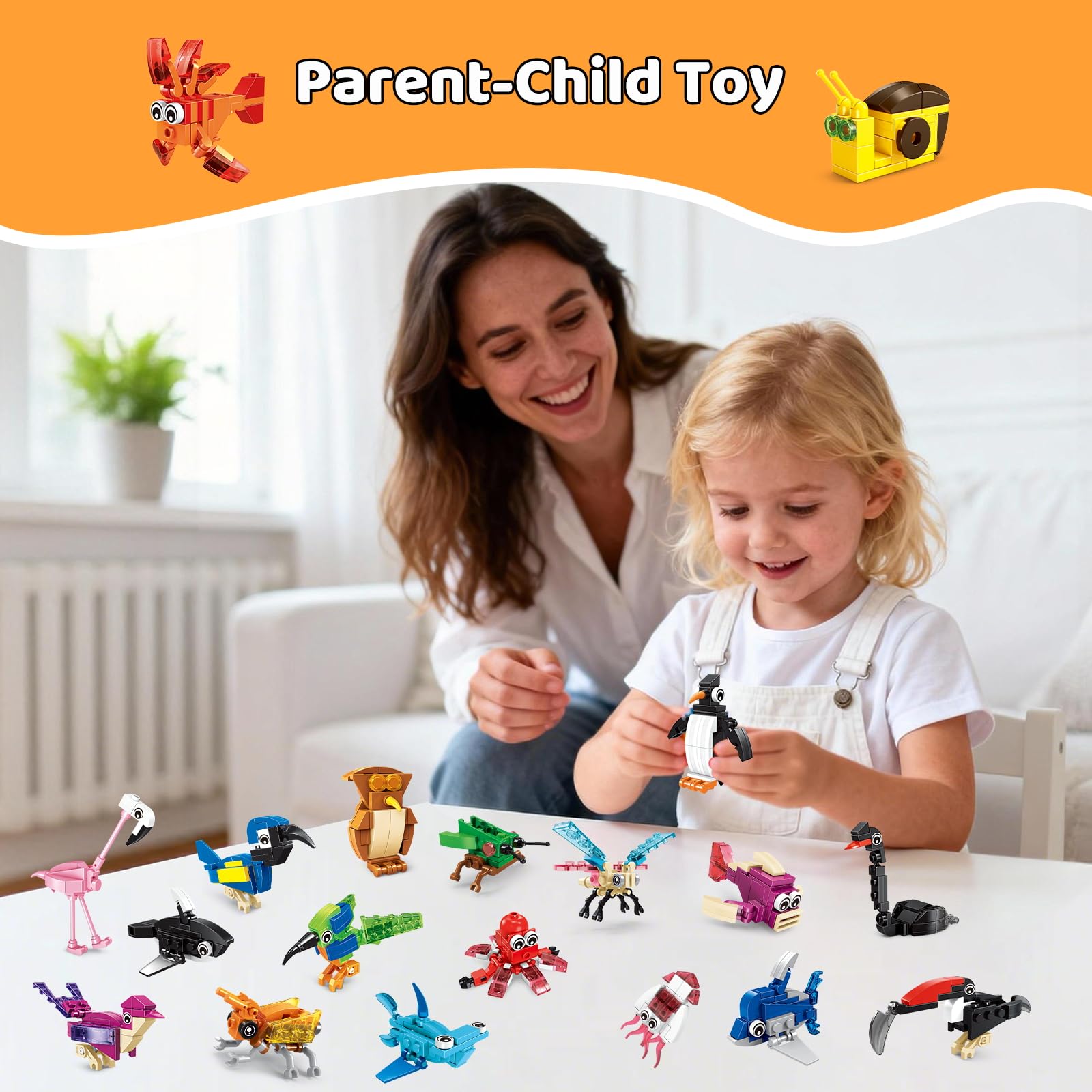 Party Favors klocki dla dzieci w wieku 4-8 lat, zestaw mini klocków do budowania małych zwierząt, 36 opakowań