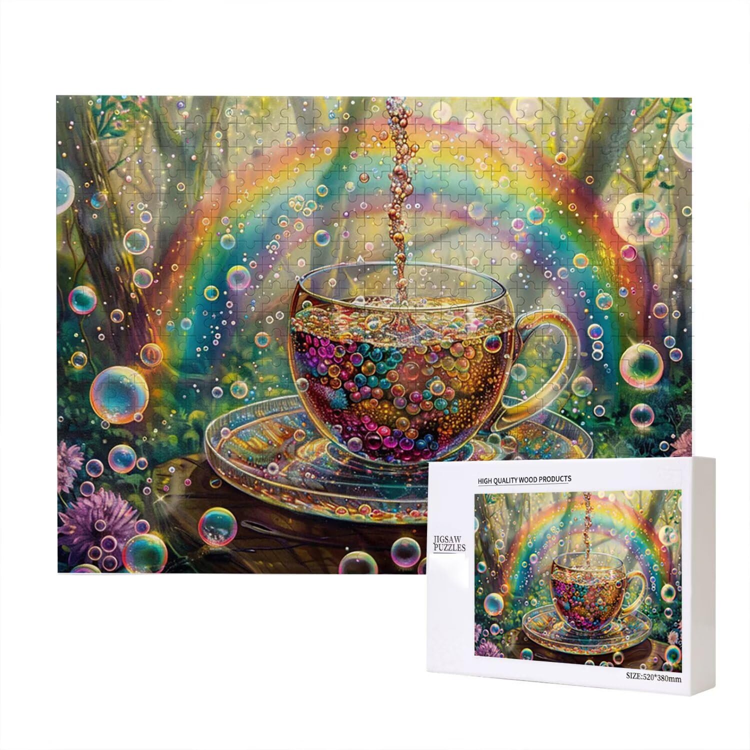 Jigsaw Puzzle, 4000 Pezzi Puzzle Classici, Arcobaleno Puzzle Rilassamento Intelligence, Mpossibile Difficile Puzzle Impegnativo per Adulti Puzzle Gioco Familiare, Regalo per Amore Amico Tazze fr0-1184
