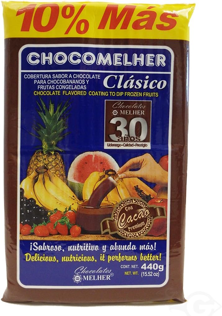 Melher Chocomelher Cholocate Flavored Coating 13.22 oz - Chocolate (Pack of 24)