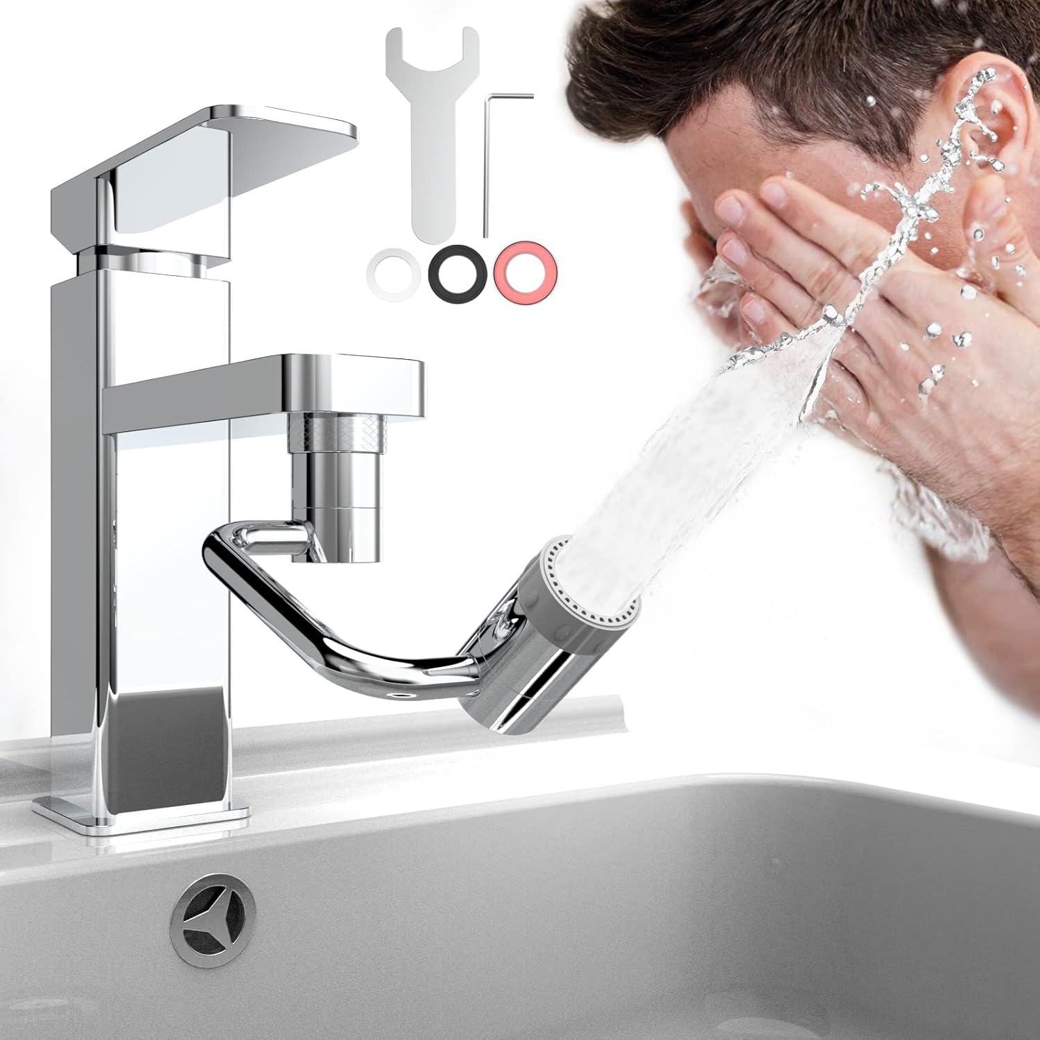 Faucet Extender, 1080° Swivel Faucet Aerator Rotatable Multifunctional