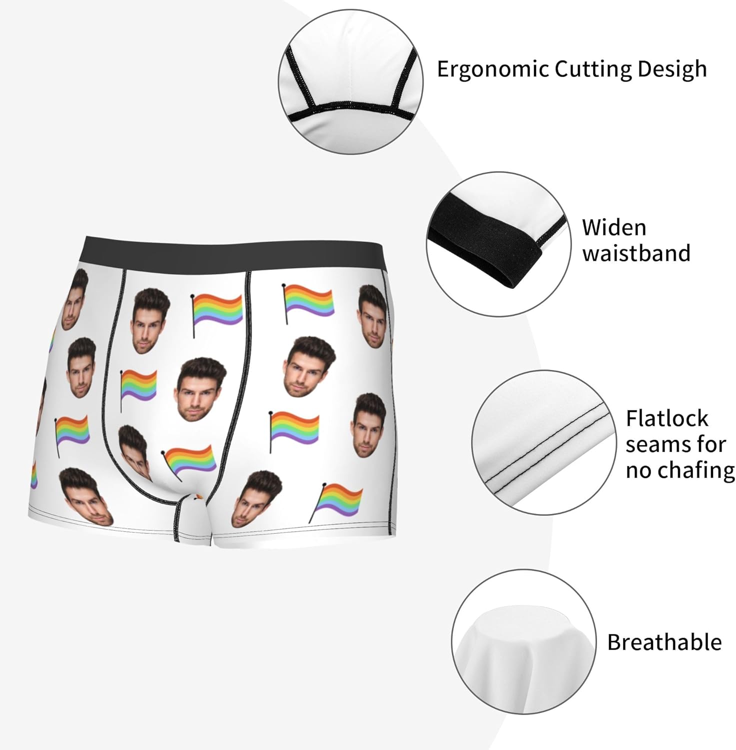 Custom Boxers for Boyfriend Husband Father Design Face Boxer for Gifts Valentine's Day Birthday Father's Day for Him - Image 6