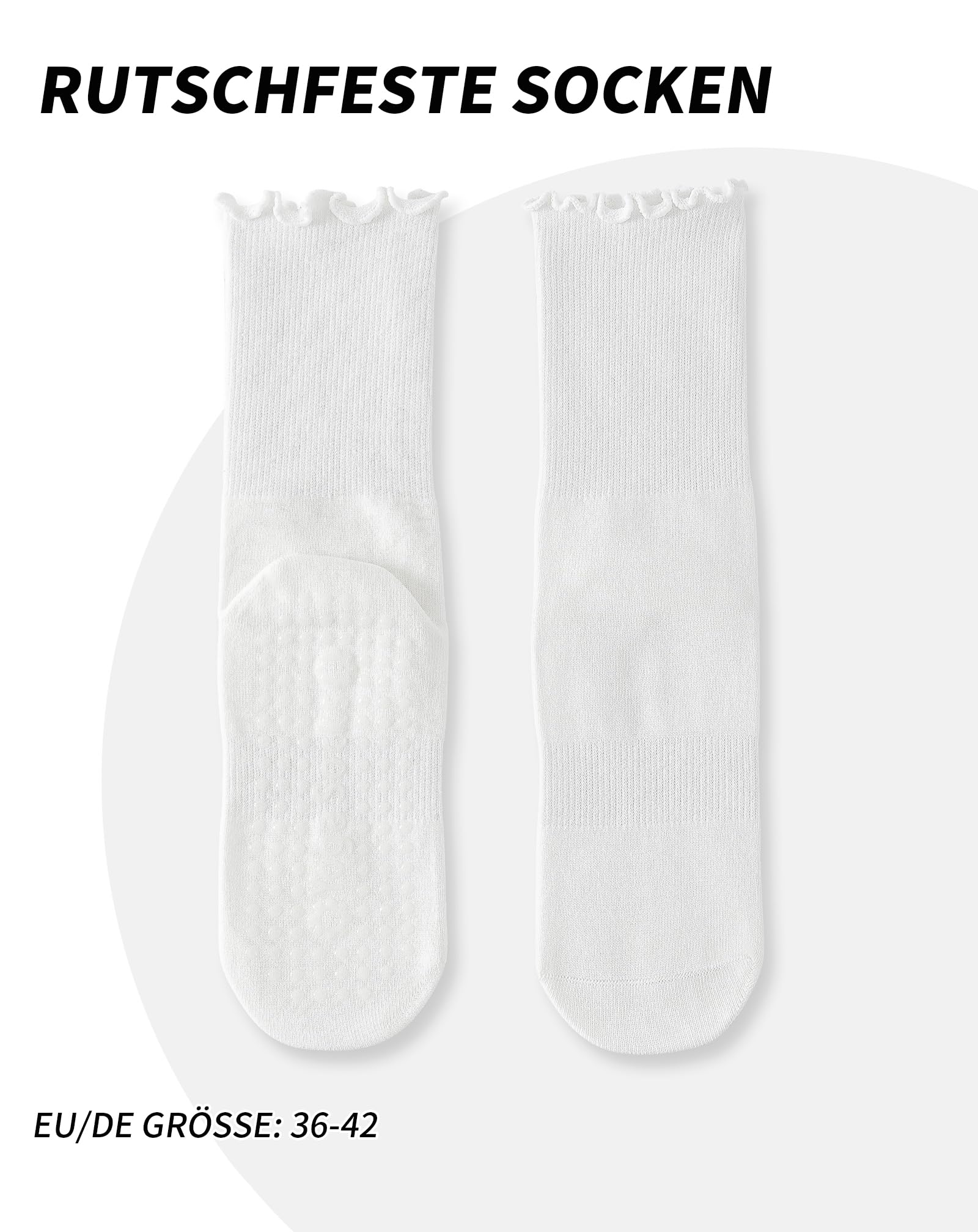 Yawlsow 4 Paar Yoga Pilates Grip Socken für Damen Frauen Rutschfeste Baumwolle Crew Stoppersocken für Barre Tanz Krankenhaus Fitness Trampolin Kampfsport Ballett Zuhause