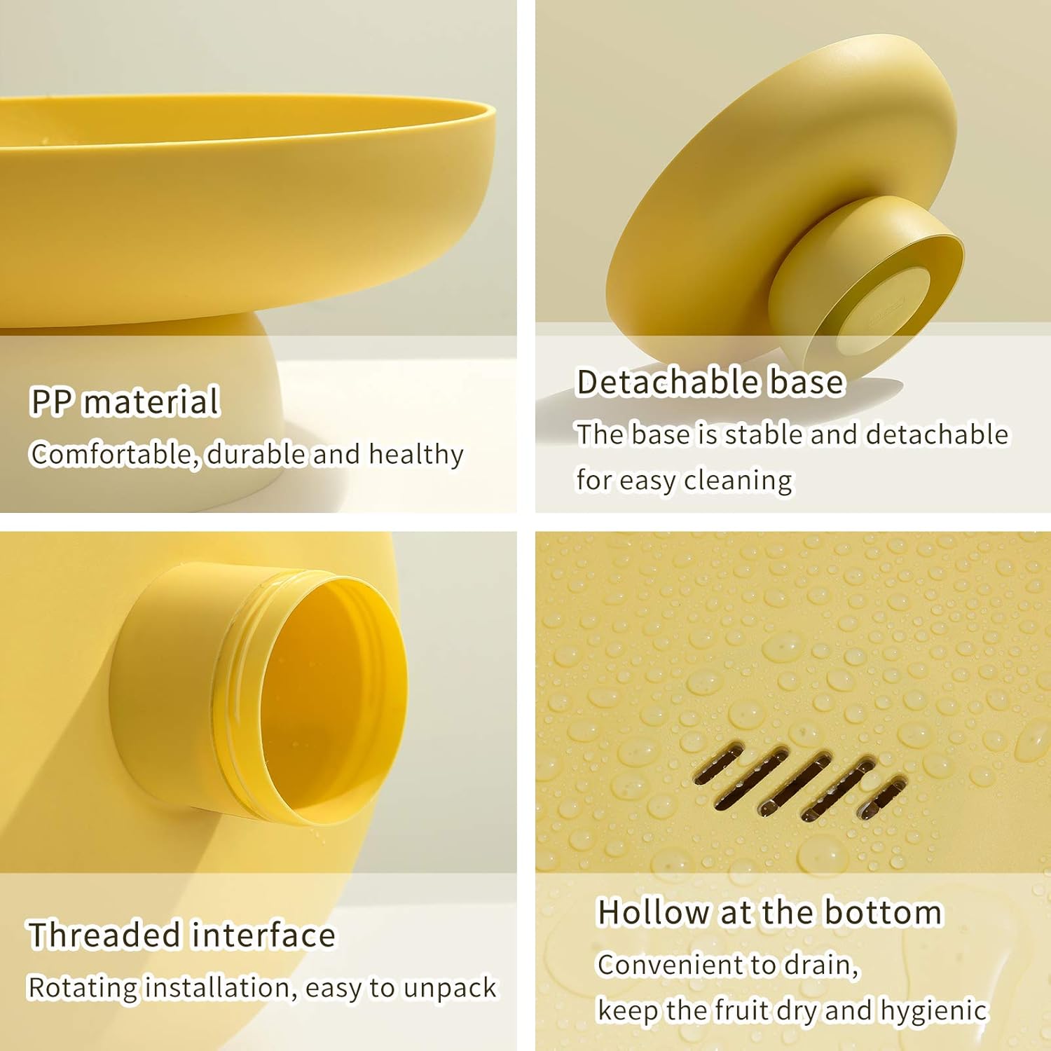 Fruit tray fruit plate plastic filter vegetable basket footed fruit bowl snack kitchen tool suitable for all kinds of fruits drainable : Home & Kitchen