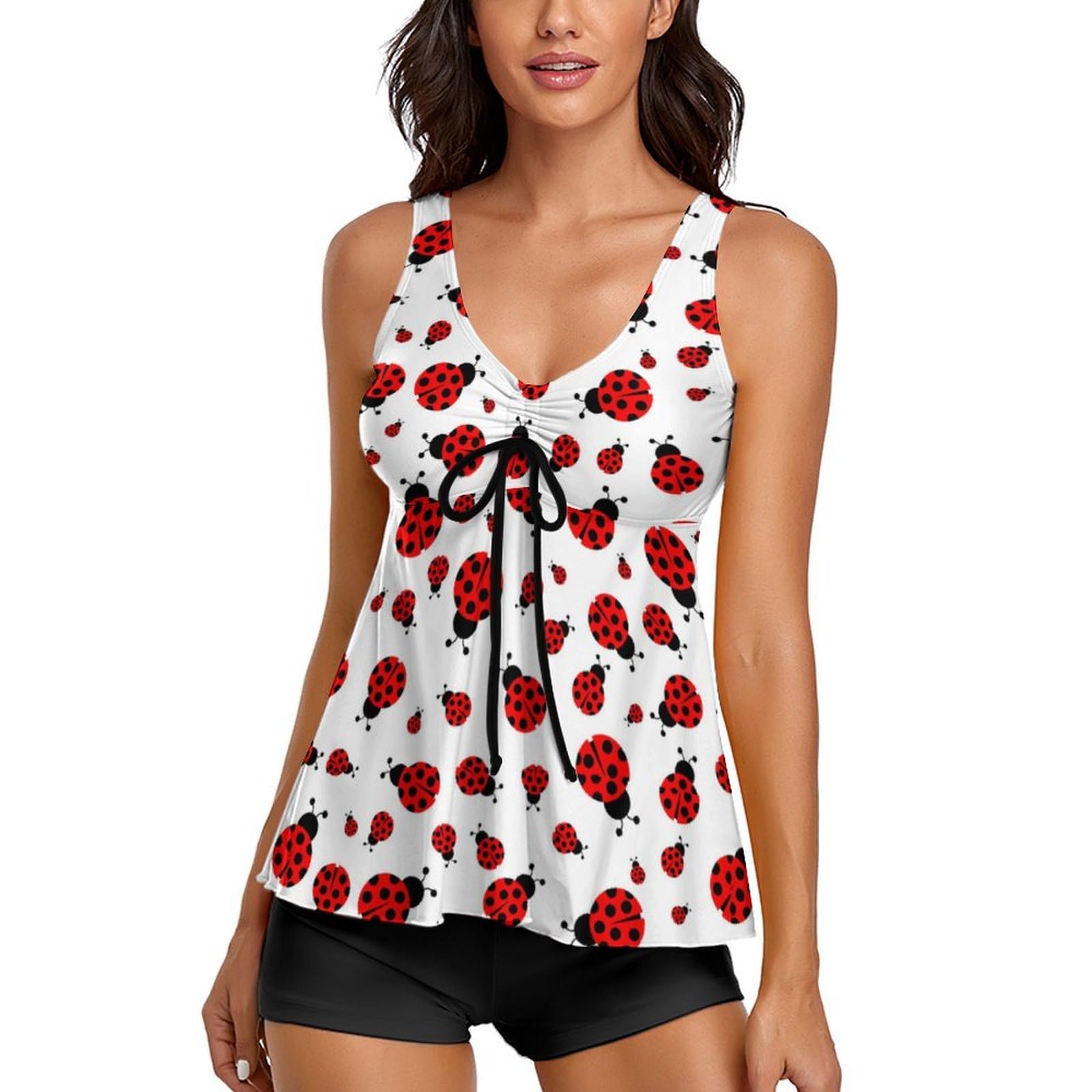 Trajes de baño para mujer, tankini de oveja para mujer con pantalones cortos, trajes de baño para surf, buceo