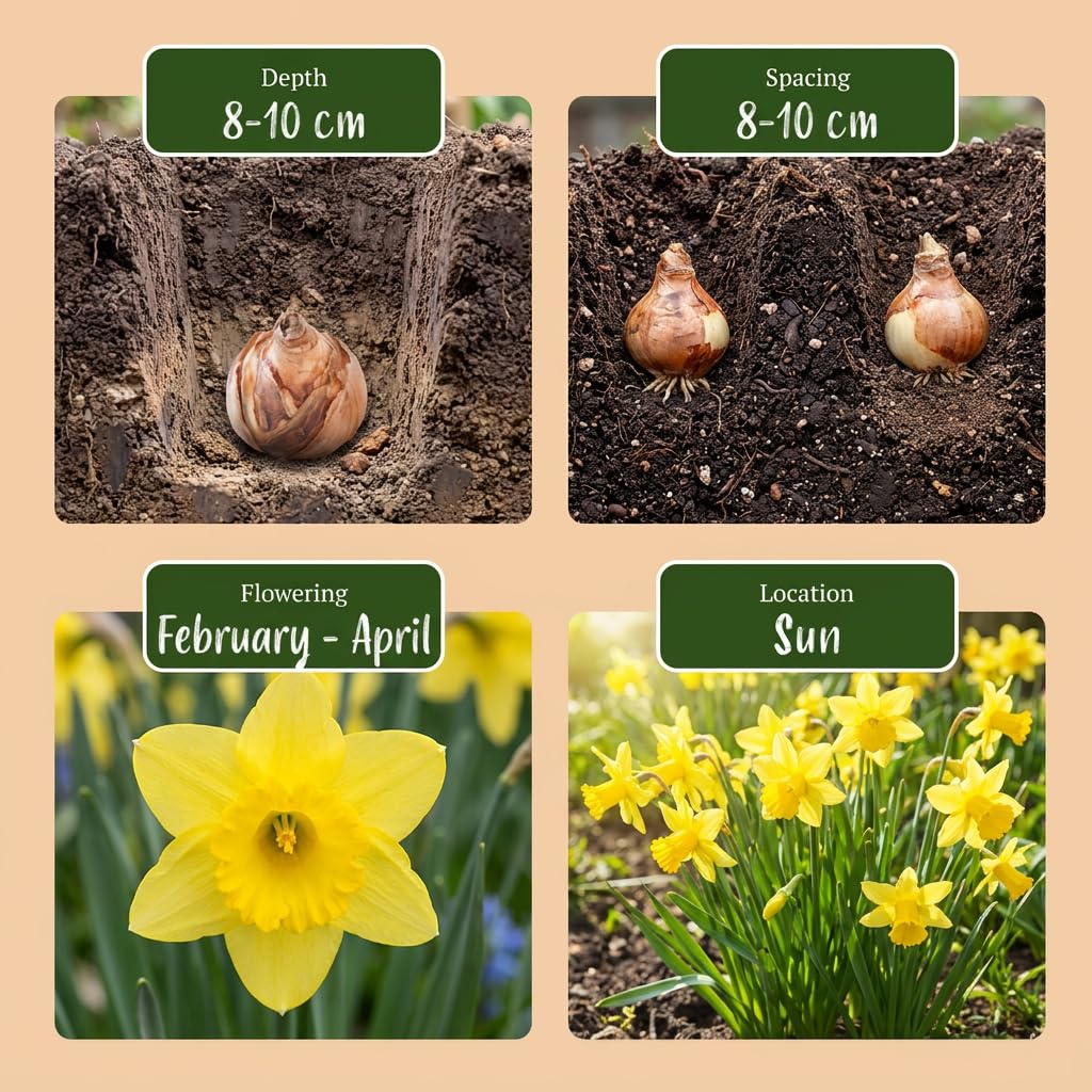 Green boutiQ - 100x Narcissus Tete-A-Tete - Narcisse Tête-à-tête - Jaune - Floraison printanière - Calibre 10/11