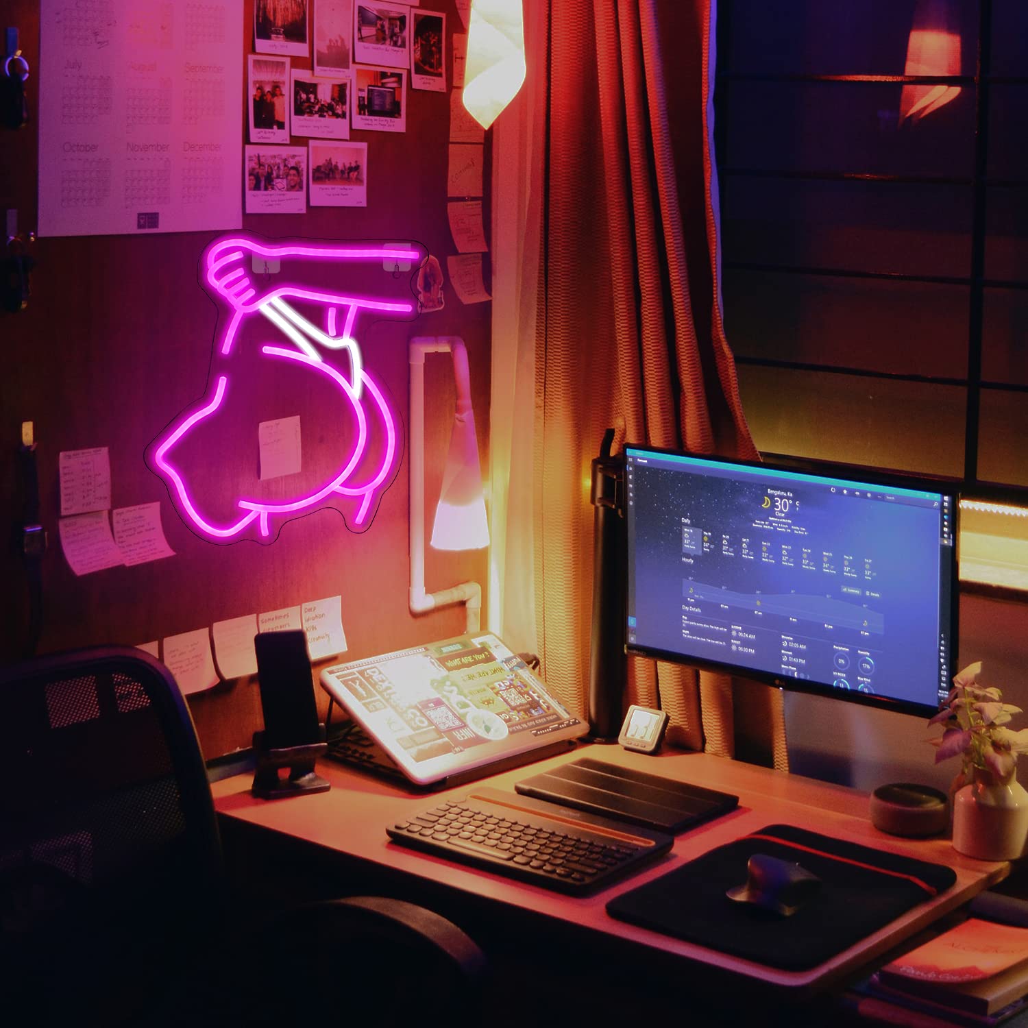 Cartello neon da donna, luce e arte creativa al neon, per decorazione da parete, sexy LED con alimentazione USB, ideale per camera da letto, bar e uomo