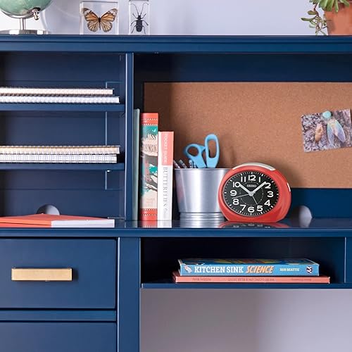 Miniatura 5 de Seiko Tokai - Reloj despertador para dormitorio, color rojo metálico