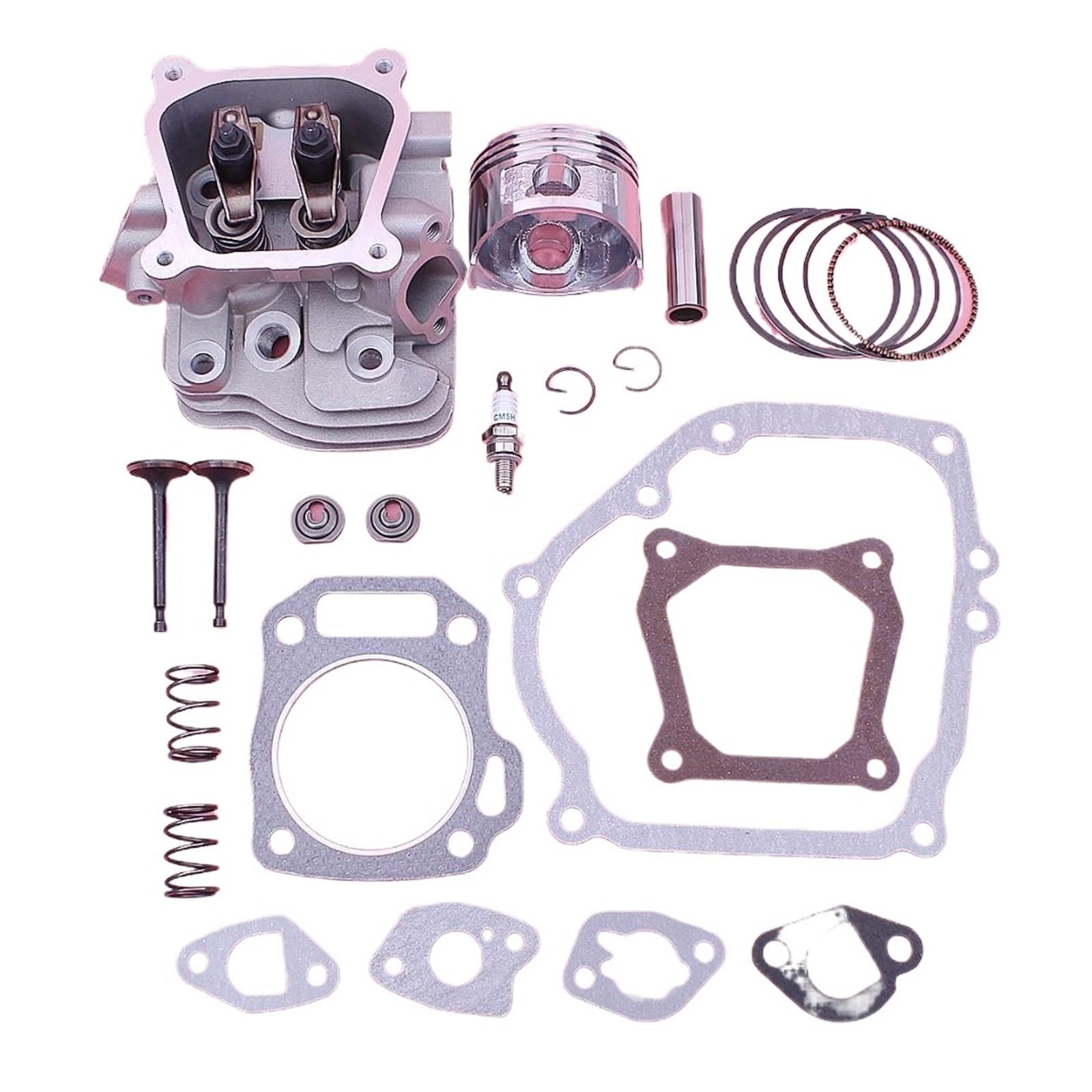 Kit de Junta de Culata y pistón for Motor GX160 de 6,5 HP 14711-ZF1-000 W, retenedor de Resorte de válvula de admisión y Escape
