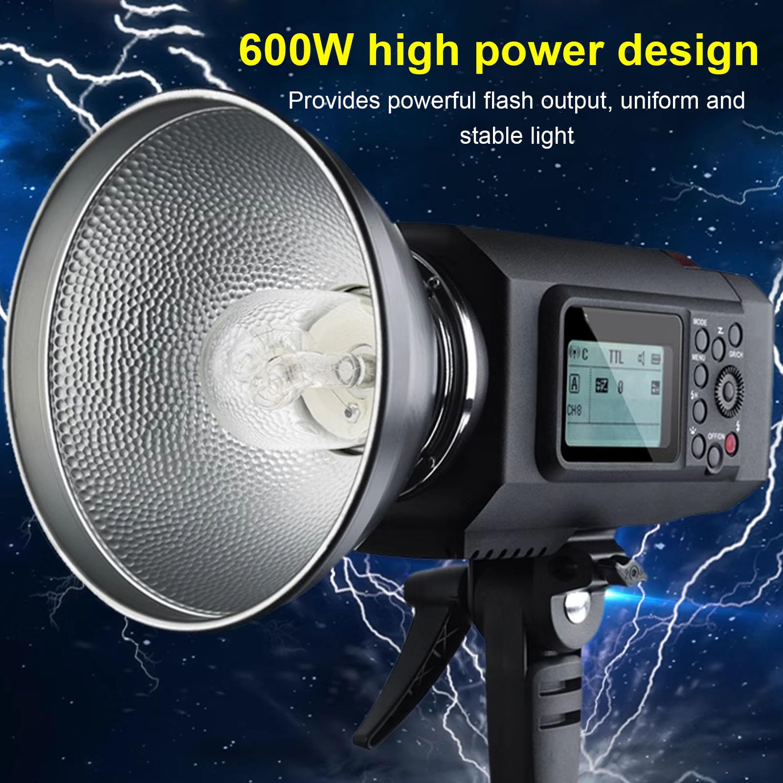 banapoy Zapasowa Lamp Błyskowa do AD600, AD600BM, AD600B, światło Stroboskopowe 600W, Temperatura Barwowa 5500 K, CRI90, do Fotografii Studyjnej i Plenerowej