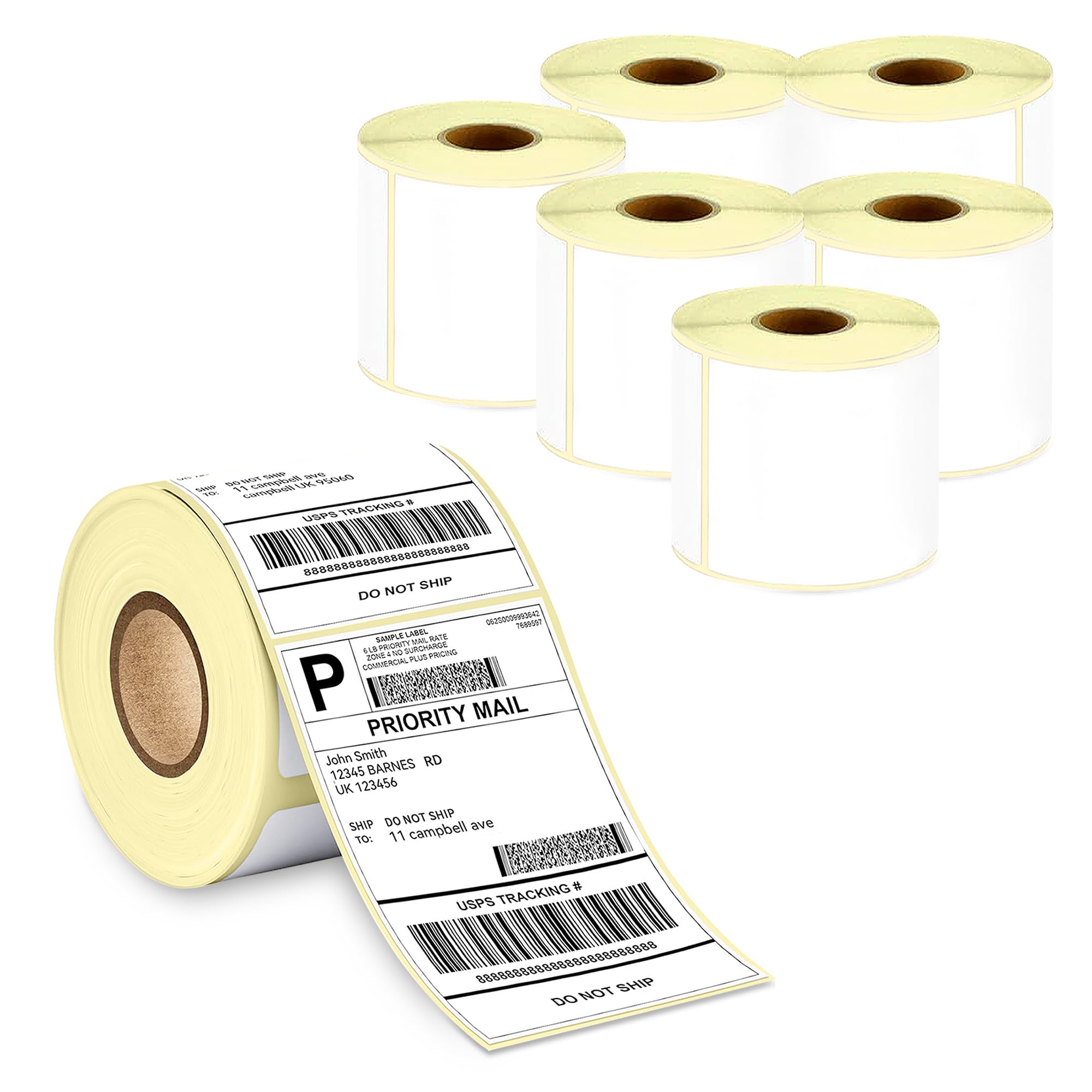 GLUN® Direct Thermal Label Stickers,4x6 Inch (100x150mm), 400 Labels Per Roll Compatible with Thermal Printers, Self-Adhesive Shipping Labels Pack of 1 — Amazon image 12