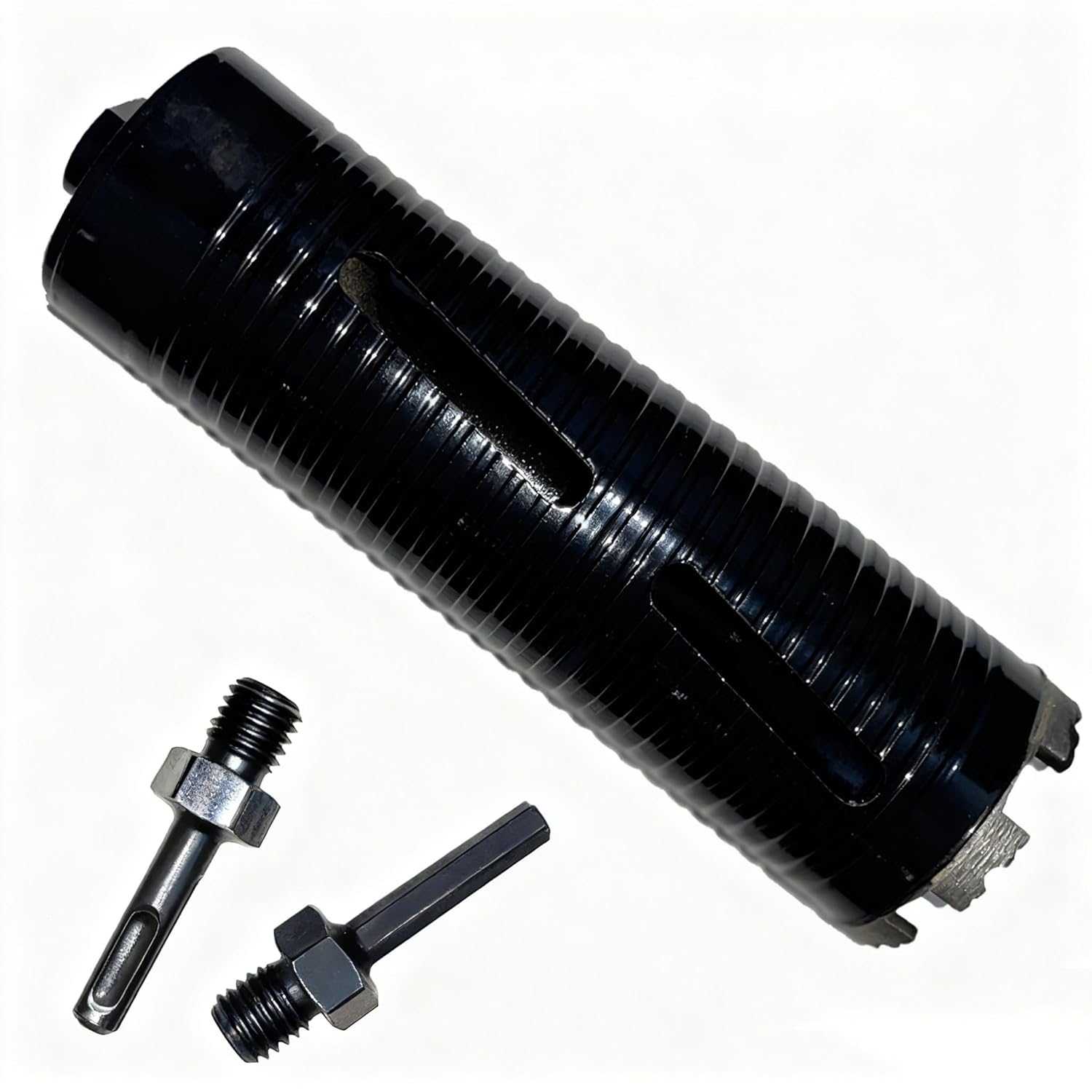 Core Drill Bits 3 inch Diameter 10in/254mm Drilling Depth Concrete Laser-Welded for Concrete with Rebar Brick Block Masonry Two 5/8-11" Thread Adapters (3 inch | 76mm)